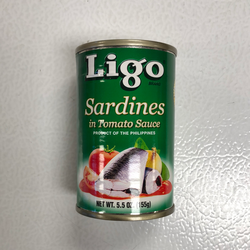 Ligo Sardines in Tomato Sauce Green (Sml) 155g